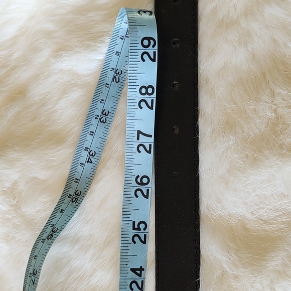 Brighton Leather Silver-tone Beaded Black Floral Belt SZ: 6/8 main image 15